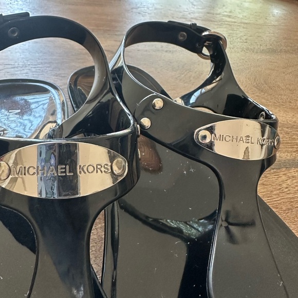 Michael Kors MK Plate Jelly Sandals in Black size 7 - Picture 3 of 7